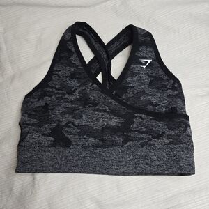 Gymshark Charcoal Camo Sports Bra